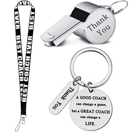 Silbato de entrenador con cordón, silbato y llavero de acero inoxidable, regalo para fútbol, fútbol, baloncesto, voleibol, entrenador de hockey y profesores de gimnasio, hombres y mujeres