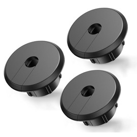 Sactulaz Wall Bushing Grommet for Starlink Dishy Router Ethernet Adapter Cable, Starlink Cable Routing Kit Feed-Through for 1 inch Wall Hole and Furnitures Wire Hole (Black, 3 Pack)