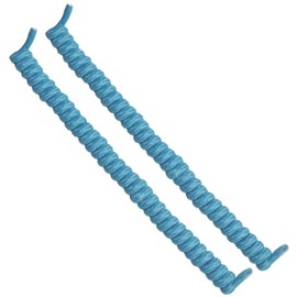 Rehabilitation Advantage Curly No-Tie Shoelaces, Teal