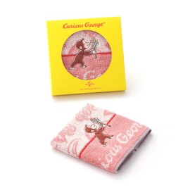 Curious George Flower Garden Towel Handkerchief Pink Package Reborn Cotton Full Feed Cotton 68-2170080