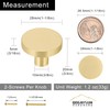 QOGRISUN 10-Pack Solid Brass Cabinet Knobs, 1-Inch Diameter, Round Gold