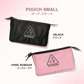 3CE Pouch Small Black Cosmetic Pouch Cosmetic Case Travel Pouch