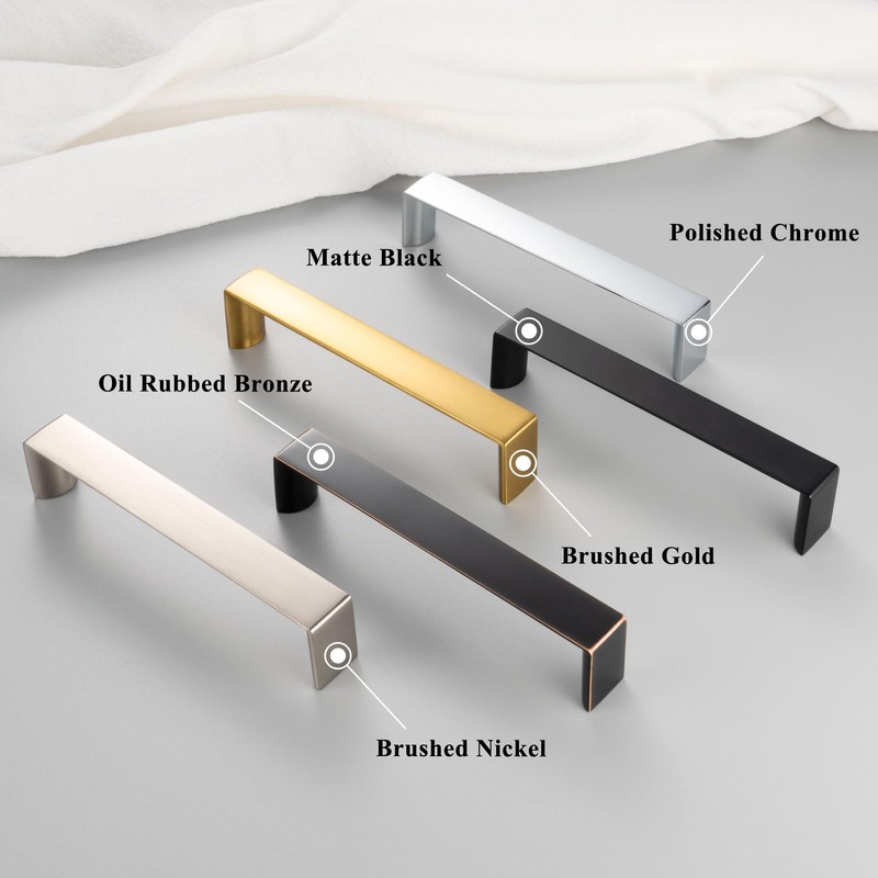 BEROSSA 10 Pack 5 Inch Brushed Nickel Cabinet Pulls Satin