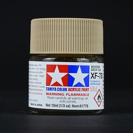 Tamiya Acrylic Mini 81778 XF-78 Wooden Deck Tan Matte Wooden Deck Tan / 타미야 도료 아크릴 미니 81778 XF-78 WOODEN DECK TAN 무광 우든 덱 탄