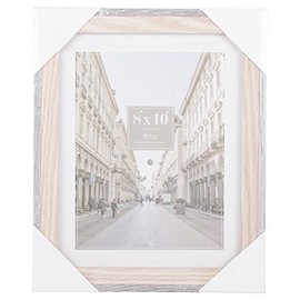 Home Collection Picture Frames With Mount Photo Frames Wood Effect Freestanding Or Wall Mount (Two-Tone, 8x10)