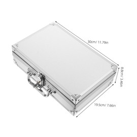 TEHAUX Aluminum Alloy Storage Box Portable Briefcase for Tools Documents Lockable Design Spacious Interior for Home Office Travel
