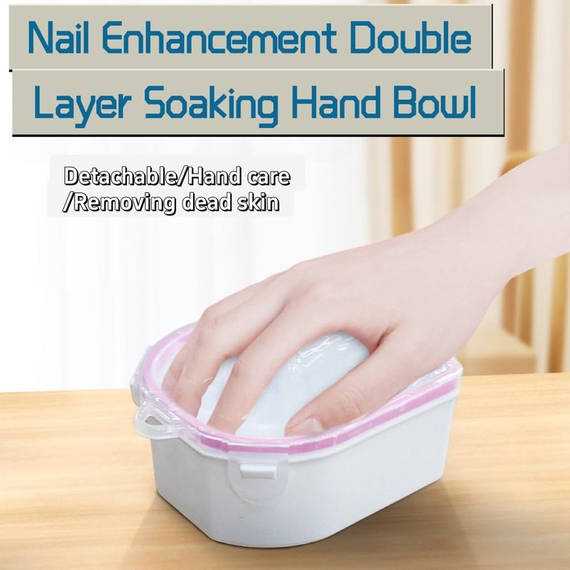 LIDOUK 2 Pieces Nail Soaking Bowl Nail Art Hand Soak