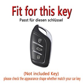 HIBEYO Intelligent Car Key Case Fits MG EV MG EHS EZS EV GT HS ZS ZX MG4 MG5 MG6 Key Box Cover for Roewe RX3 RX5 RX8 ERX5 I6 I5 Key Box Remote Controls 3-Button Red