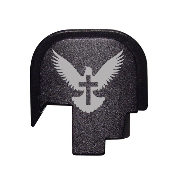 NDZ Performance for S&W Shield Rear Back Plate 9mm .40 Black Bible Dove Cross