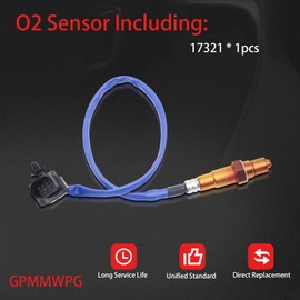 GPMMWPG 1PCS O2 Sensor 17321, 02 Sensor Upstream Downstream, Automotive Replacement Oxygen Sensor Compatible with Ford for E150 for F150 for Explorer for Flex for Police Interceptor for Transit