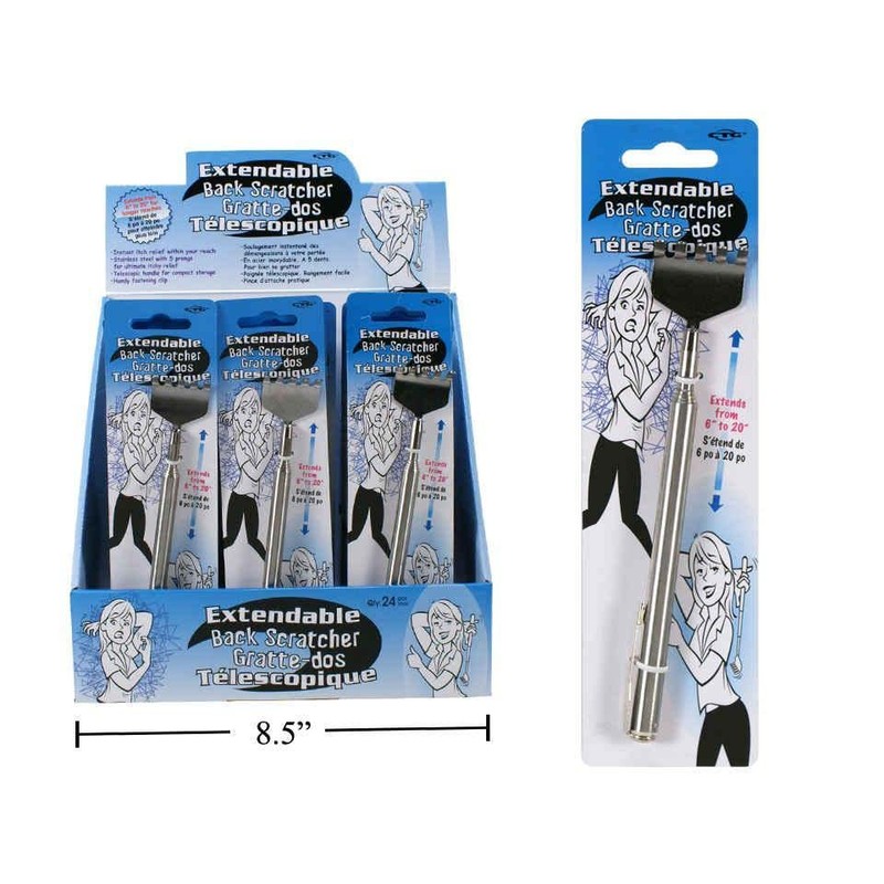 Bodico Telescopic Extendable Portable Metal Back Scratcher, 2.5 x 8
