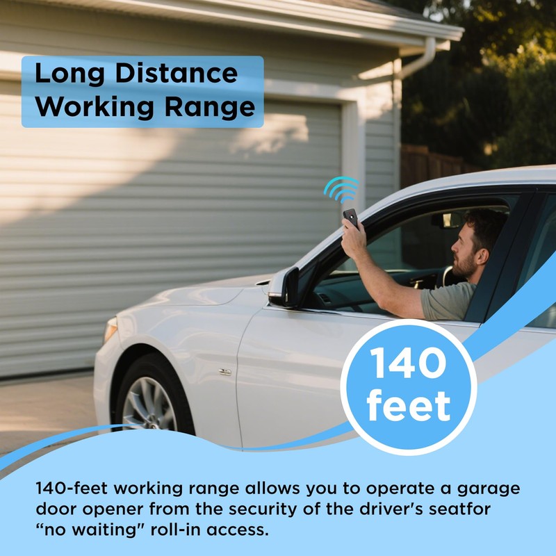 Linear DNT00026 Delta-3 310MHZ Garage Door Remote, 1-Channel Keychain Transmitter