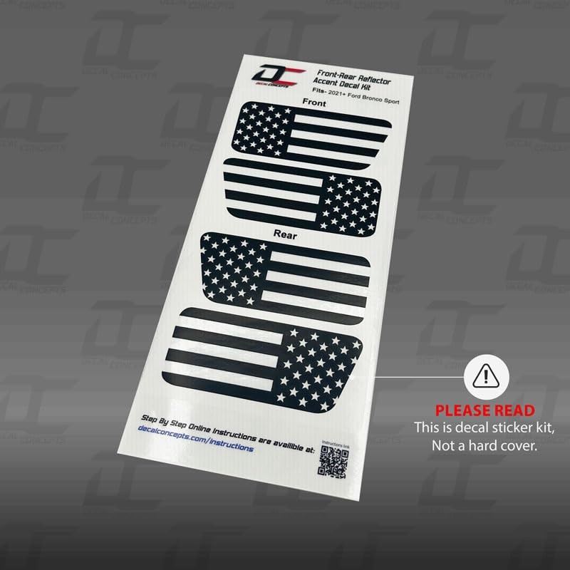 Decal Concepts American Flag Front/Rear Side Marker Accent Decal Kit