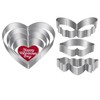 8PCS Heart Shaped Cookie Cutter Set Valentines Cookie Mold Variety