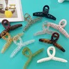 Daily Updo Twisted Matte Square Big Hair Claw Hair Clip 2 Daily Clip - Clear 5ea