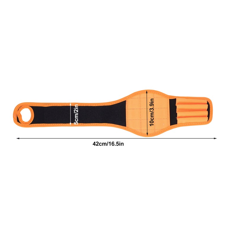 Wrist Magnet Tool Belt Orange 9 Magnets Wrap Around Magnetic