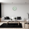 MPM Quality Design Plastic Wall Clock, Green, Large Arabic Numerals,
