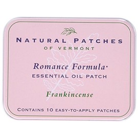 Natural Patches of Vermont Romance Formula Essential Oil Body Patches, Frankincense, 10-Count Tin