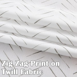 Lazzzy Grey and White Shower Curtain for Bathroom Farmhouse Rustic Striped Fabric Shower Curtain Sets Zig Zag Herringbone Chevron Modern Waterproof Shower Curtain Hooks Included 70"x72"