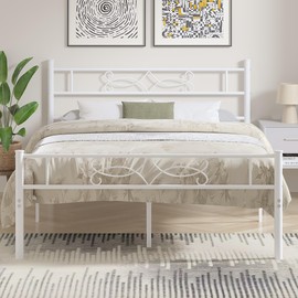 VECELO 14" Full Bed Frame,Full Size Metal Platform Bed Frame with Headboard and Footboard,Premium Steel Slat Support/No Box Spring Needed/Noise-Free/Easy Assembly