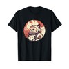 Japanese Minimalist 1950s Retro Space Cat Good Luck T-Shirt