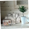 Healeved 6pcs Clear Travel Bag Set Portable Toiletry Cosmetic Organizer