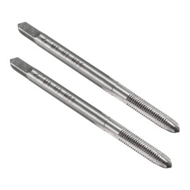 MACHSWON Metric Machine Tap for Drilling Tapping Cutting on Soft Metal Aluminum Plate and Iron H2 3 Flutes HSS Left Hand Screw Tapping Threading Machinist Repair DIY Tool M3 x 0.5 mm 2PCS