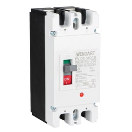 Wengart MCCB Circuit Breaker WGM1PV-250,DC500V 250Amp,2P DC Circuit Breaker for Solar Systems and Other DC Applications