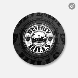 Unbranded Beverly Hills City California United States | 4'' X 4'' Round Decorative Magnet