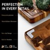 End Grain Cutting Board for Kitchen with Non-slip Feet, Acacia