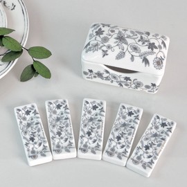 Golden Bell Butterfly Gray Cutlery Holder Set / 골든벨 버터플라이 그레이 수저받침함 세트