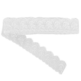 TORMEN 白レース レースリボン 手芸レース 服装素材 縫製素材 8ｍ／巻