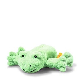 Steiff Cappy Frog light green 20 cm, Soft Cuddly Friends, Stuffed Animal Frog, fluffy Plush-Toy for playing & cuddling, made of cuddly soft Plush for gentle Baby Skin, Machine washable