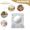MAONAME 12" Silver Charger Plates Set of 6, Mirror Charger