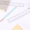 2 Pack Plastic Ruler 12 Inch and 6 inch Clear