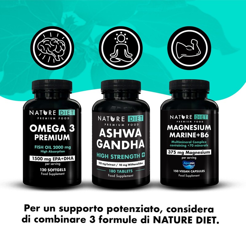 Nature Diet Ashwagandha High Strength PLUS, 125 mg Estratto