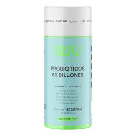 Suplemento Probioticos Billones Nutrition 120 Capsulas Prebioticos Lactobacilos Inulina Agave Recupera Flora Bienestar