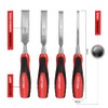 DEKTON DT40125 Chisel Set, Black/Red, Set of 4 Pieces