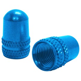 Ruler LY-NC-USBL Aluminum Valve Cap for American Valve Blue
