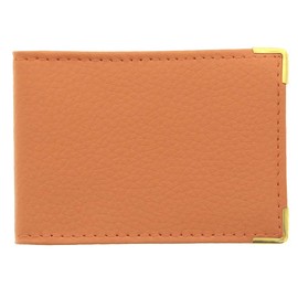 KARL LOVEN Slim Leather Credit Card Holder for Men Women, orange, Classic