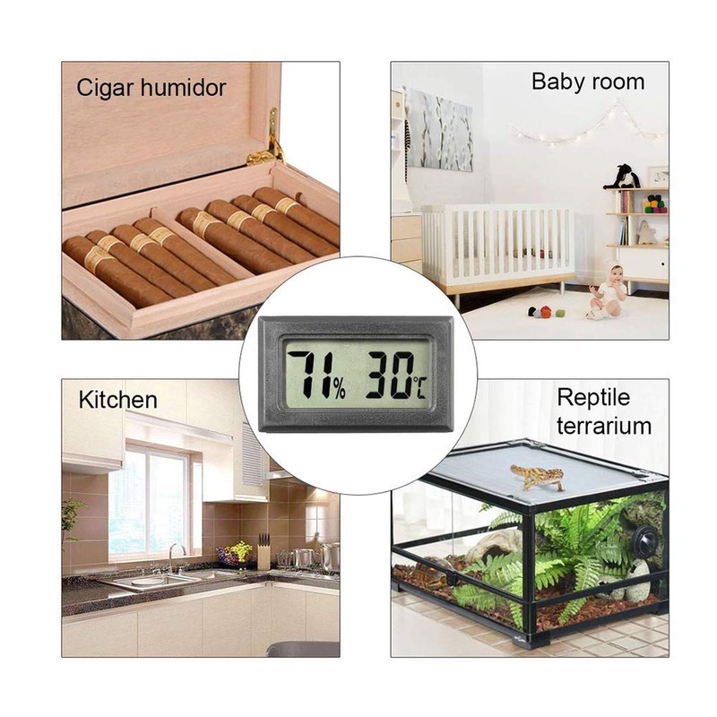 HYNNIO Mini Digital Thermometer Hygrometer, Large Number Display Temperature Humidity