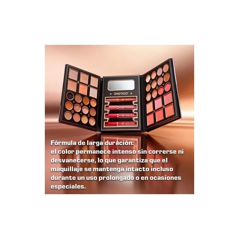 Paleta De Maquillaje De 40 Colores Brillo De Labios, Rubor