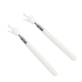 2 Pcs Telescopic Teachers Pointer, Extendable Hand Pointer Finger Teacher Pointer Stick Mini Retractable Classroom Pointer - White