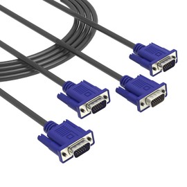 Kado 5ft VGA Cable, 2-Pack High Speed 1920x1080 FHD 60Hz, Male-to-Male 1.5m Length Genuine Parts Made for Sceptre Monitor, Television, PC, TV Box, Gaming Console, Projector