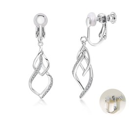 FH.bird Earrings for Women, Shaking Leaves, Openwork Carving Design, 925 Silver, Hypoallergenic Earrings, Cute, Simple, Elegant, Adult, Stylish, Girlfriend, Mother, Gift