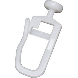 DELFRA 200 Folding Gliders with 7 mm Head for Curtain Rails with Lockable Hook (200)