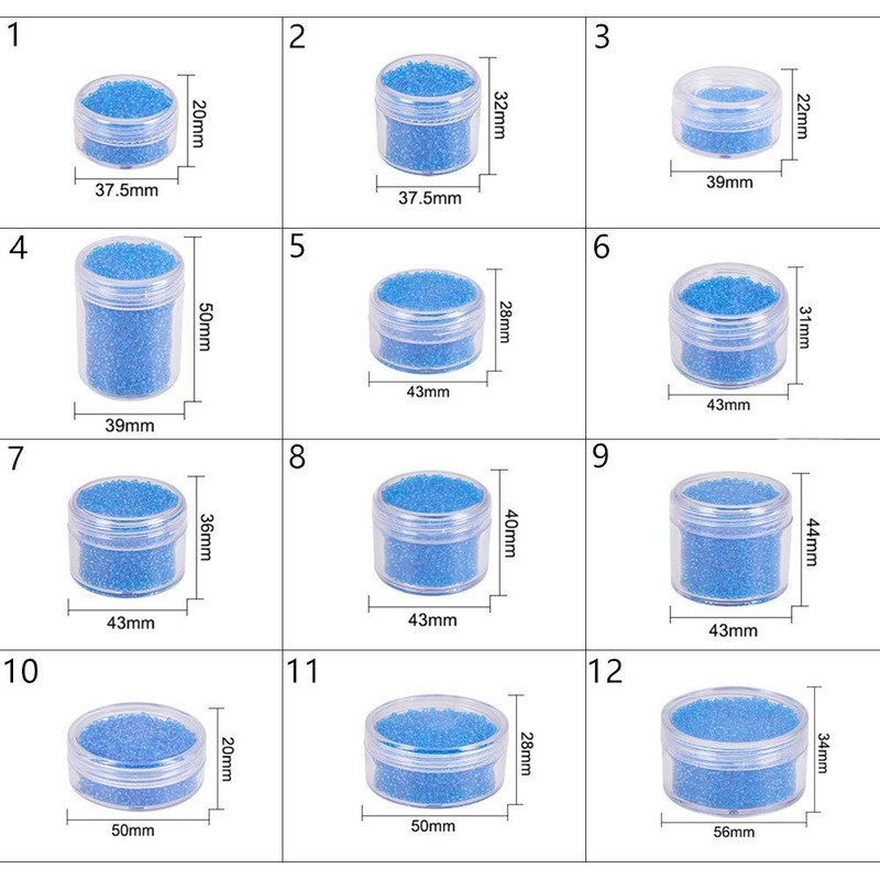 BENECREAT 30 Pcs 15ml Transparent Storage Box Cosmetic Divider Accessory