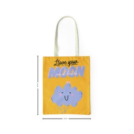 Le Jardin du Lin Printed Shopping Bag, Foldable, Fabric Bag with Two Long Handles, Size: 34 x 40 cm