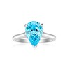 Cijisx 4.0CT Pear Shape Cubic Zirconia Engagement Wedding Ring For