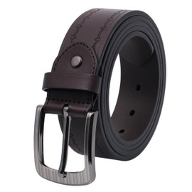 LABMGW Men's Western Belt Big and Tall Leather Cowboy Belt Men 80 to 82 Inch